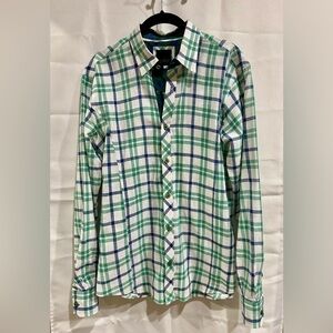 eight X Premium Classic Plaid Men's LS Shirt in Green and